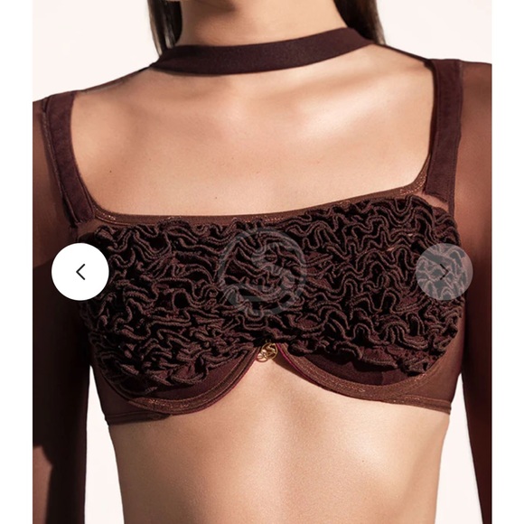 LC MESH Bustier Levi Marrón Chocolate Santísimas - Picture 3 of 12